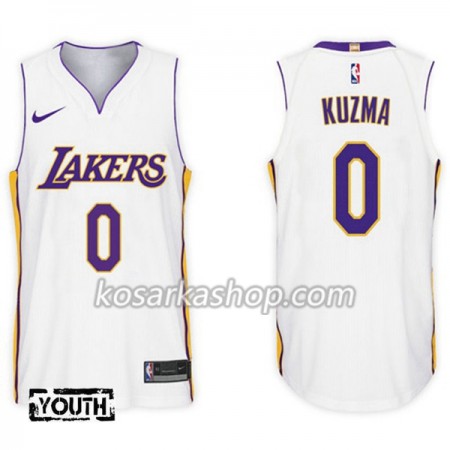 Dres Los Angeles Lakers Kyle Kuzma 0 Nike 2017-18 Bijela Swingman - Dječji
